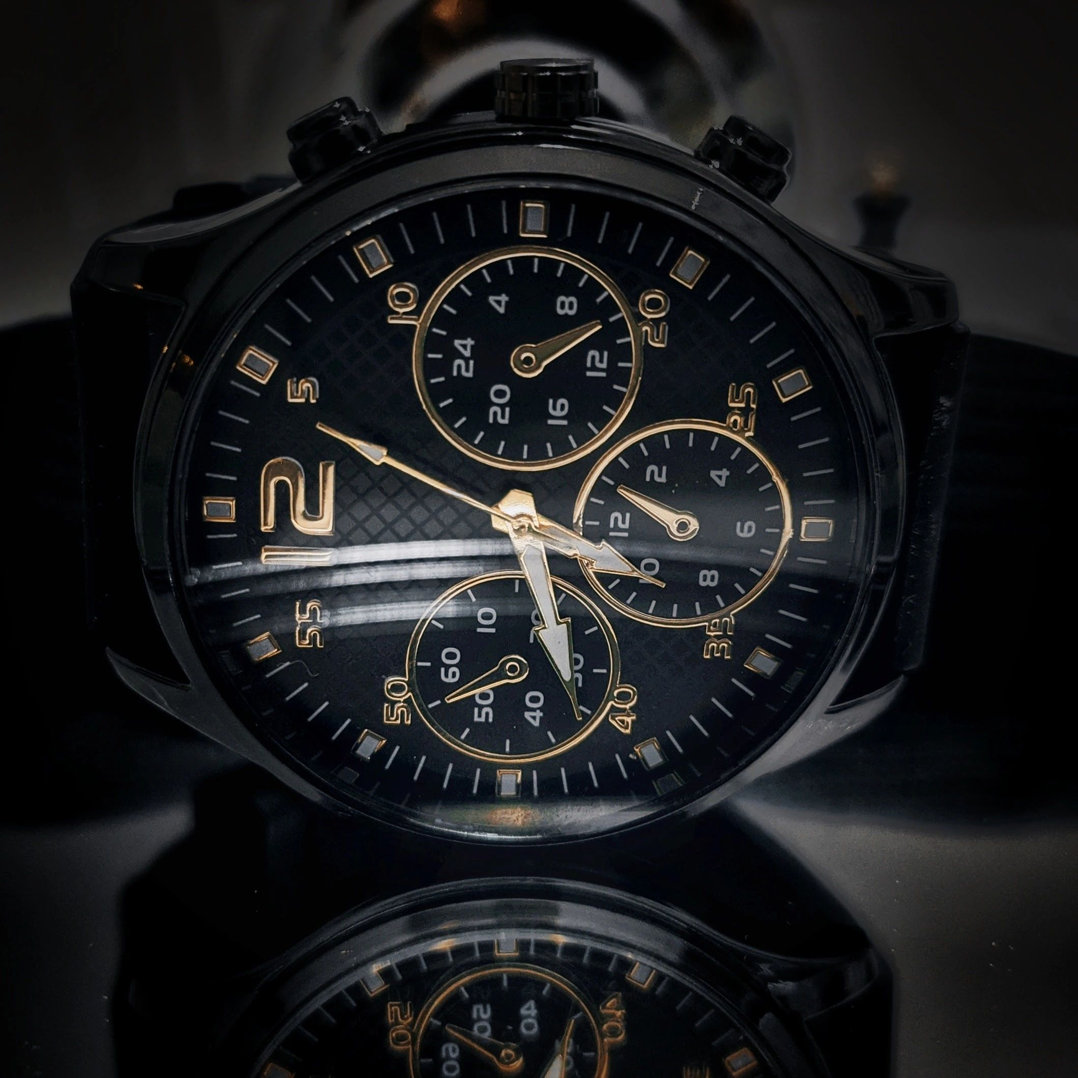 Wristwatch in low light